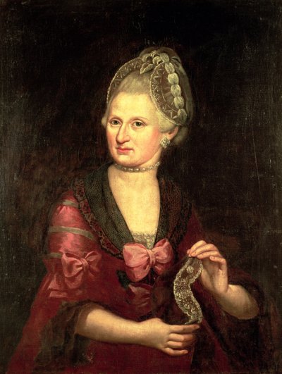 Anna Maria Mozart, geb. Pertl, Mutter von Wolfgang Amadeus Mozart, 1775 von Peter Anton Lorenzoni